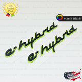 E-hybrid Emblem Green Matte Black Fender Logo Letter Nameplate for Porsche OEM