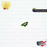 "4" Emblem Hybrid Green Black Rear Trunk Logo Script Nameplate for Porsche Panamera 971 853 675 B / G A 971 853 675 F (Hybrid)