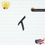 T Emblem Glossy Black Logo Letter Badge Trunk Lid Nameplate for Porsche OEM