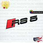 Audi RS5 Emblem GLOSS BLACK Rear Trunk Lid Letter Badge S Line Logo Nameplate
