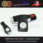 AMG Emblem Key Fob Cover Remote Affalterbach Apple Tree Aluminum Silver Mercedes