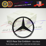 W223 S580 SEDAN Mercedes BLACK Star Emblem Rear Trunk Lid Logo Badge S500 S63 2238170100