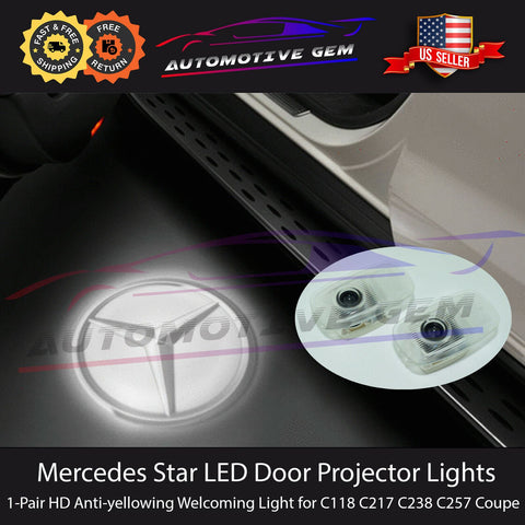 ⭐Mercedes Star Factory Logo HD LED Door Projector Light C118 C238 C257 C217⭐