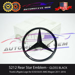 S212 WAGON E63 AMG Mercedes BLACK Star Emblem Rear Trunk Lid Logo Badge E350 2128170116