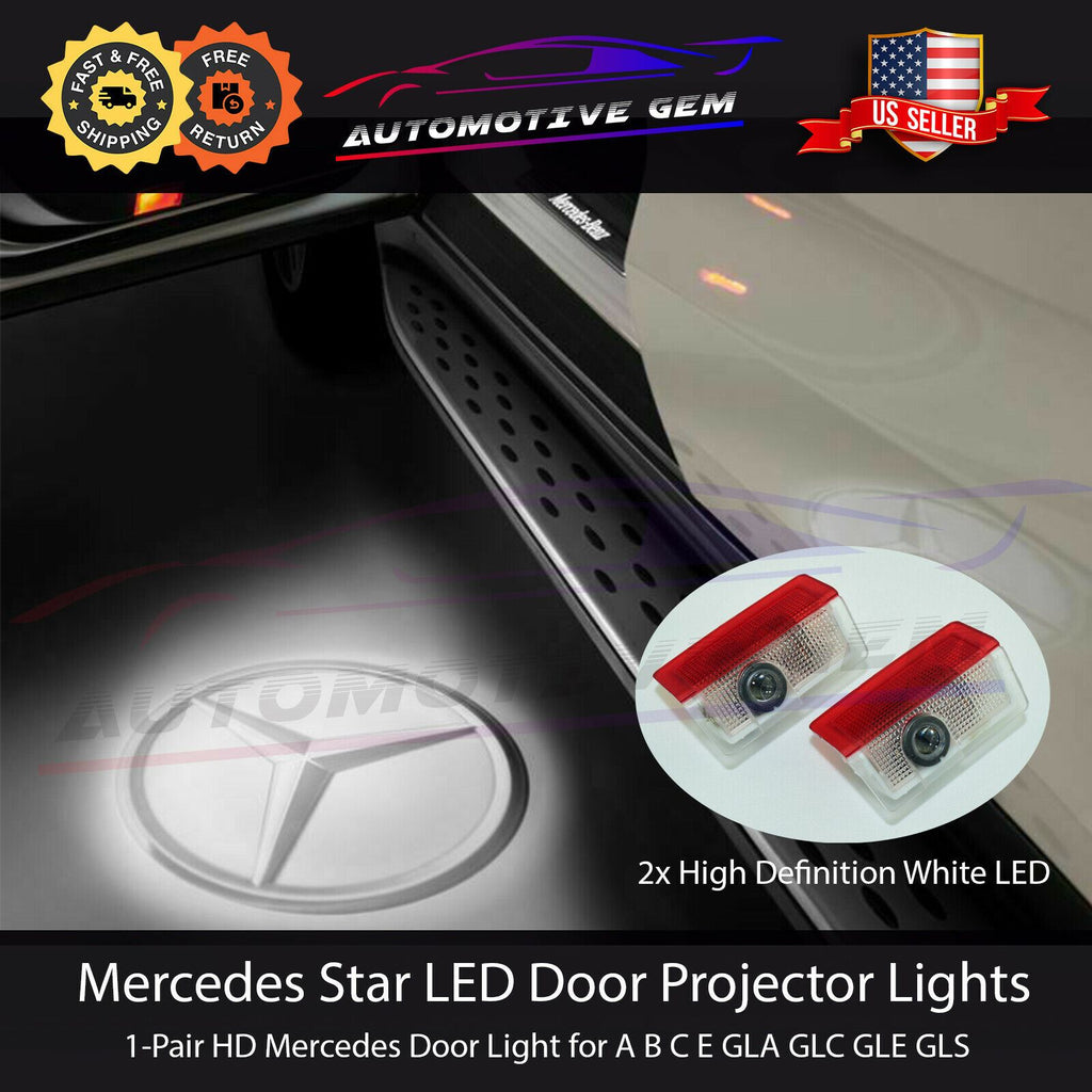 2X LED Puddle Light Side Mirror Logo Projector Lights for Mercedes