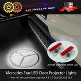 ⭐Mercedes Star Logo Door LED Projector Puddle Light HD Emblem C E GLA GLC GLE⭐