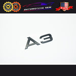 Audi A3 Emblem MATTE BLACK Rear Trunk Lid Letter Badge S Line Logo OEM Nameplate