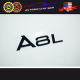 Audi A8L Emblem GLOSS BLACK Rear Trunk Lid Letter Badge S Line Logo Nameplate