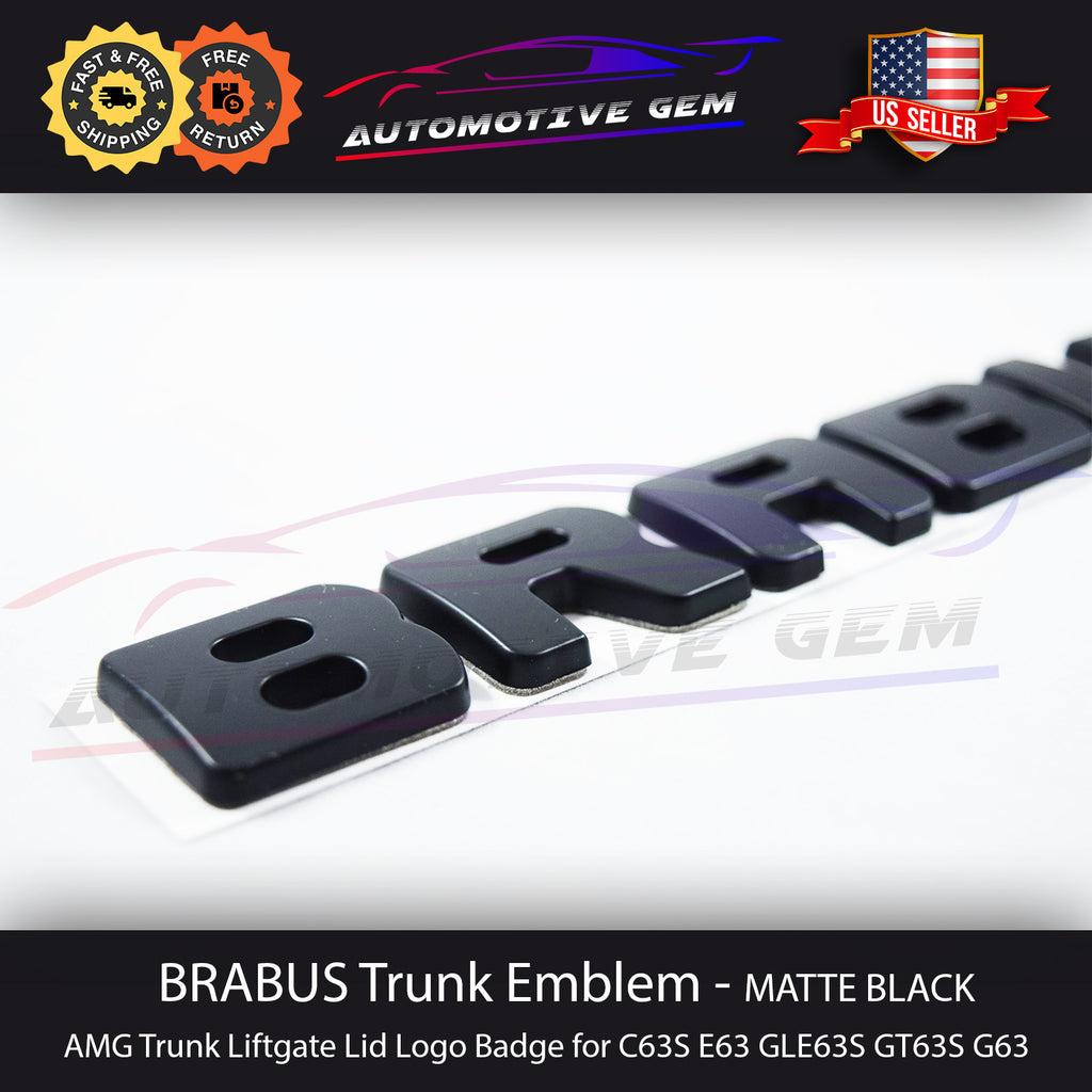 BRABUS Emblem Gloss Black Rear Trunk Lid 3D Badge AMG Mercedes