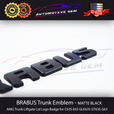 OEM BRABUS Emblem BLACK Rear Trunk Luggage Lid Logo Badge AMG C63 G63 E63S