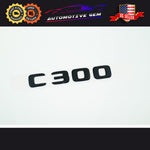 C300 Emblem GLOSSY Black Rear Trunk Letter Logo Badge Sticker OEM Mercedes