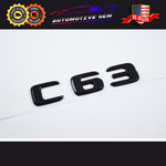 C63 AMG Emblem Matte Black Rear Trunk Letter Logo Badge Sticker OEM Mercedes