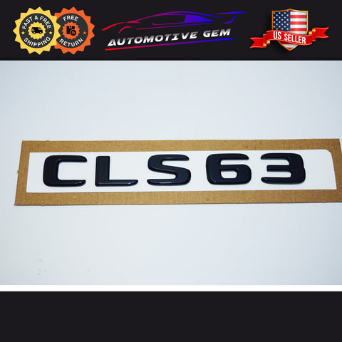 CLS63 AMG Emblem Glossy Black Rear Trunk Letter Logo Badge Sticker OEM Mercedes