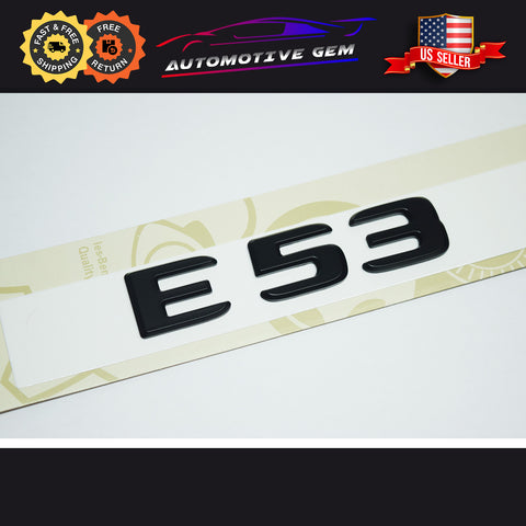 E53 AMG Emblem Matte Black Rear Trunk Letter Logo Badge Sticker OEM Mercedes