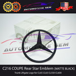 C216 COUPE CL65 Mercedes BLACK Star Emblem Rear Trunk Lid Logo Badge CL63 CL550