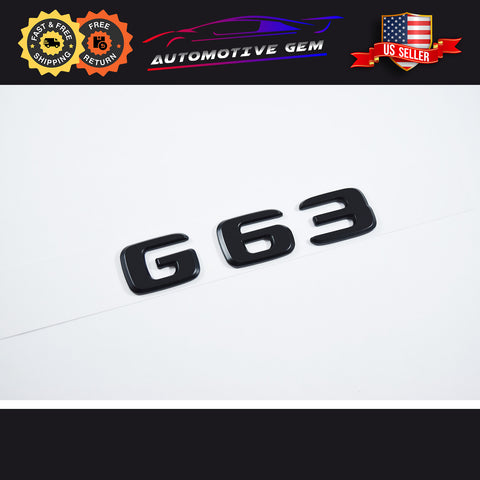 G63 AMG Emblem Matte Black Rear Trunk Letter Logo Badge Sticker OEM Mercedes