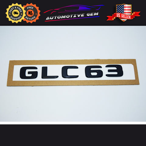 GLC63 AMG Emblem Glossy Black Rear Trunk Letter Logo Badge Sticker OEM Mercedes