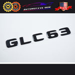GLC63 AMG Emblem Matte Black Rear Trunk Letter Logo Badge Sticker OEM Mercedes