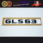 GLS63 AMG Emblem Glossy Black Rear Trunk Letter Logo Badge Sticker OEM Mercedes