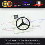 W212 SEDAN AMG E63 Mercedes BLACK Star Emblem Rear Trunk Lid Logo Badge E350 E400 E550