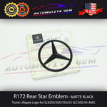 R172 SLC43 AMG Mercedes BLACK Star Emblem Rear Trunk Lid Logo Badge SLC300 SLK350