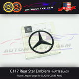 W117 C117 CLA45 AMG Mercedes BLACK Star Emblem Rear Trunk Lid Logo Badge CLA250