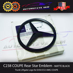 C238 COUPE E53 AMG Mercedes BLACK Star Emblem Rear Trunk Lid Logo Badge E400 E450