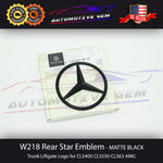 W218 CLS63S AMG Mercedes BLACK Star Emblem Rear Trunk Lid Logo Badge CLS550