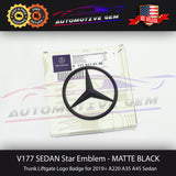 V177 Sedan A35 AMG Mercedes BLACK Star Emblem Rear Trunk Lid Logo Badge A220