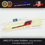 GTR AMG V8 BITURBO Rear Star Emblem Black Badge Combo Set for Mercedes R190 C190 COUPE Convertible Roadster