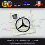 X247 GLB35 AMG Mercedes BLACK Star Emblem Rear Trunk Lid Logo Badge GLB250