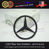 C207 COUPE E350 Mercedes BLACK Star Emblem Rear Trunk Lid Logo Badge E550 E400