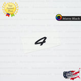 "4" Emblem Glossy Black Logo Script Badge Trunk Lid Nameplate for Porsche 911 Panamera 991 559 241 01 / 991 559 241 02