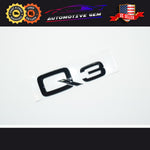 Audi Q3 Emblem GLOSS BLACK Rear Trunk Lid Letter Badge S Line Logo Nameplate