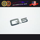 Audi Q5 Emblem MATTE BLACK Rear Trunk Lid Letter Badge S Line Logo OEM Nameplate