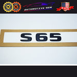 S65 AMG Emblem Glossy Black Rear Trunk Letter Logo Badge Sticker OEM Mercedes