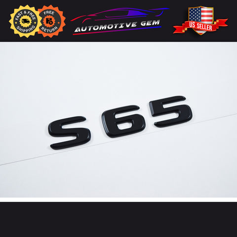 S65 AMG Emblem Matte Black Rear Trunk Letter Logo Badge Sticker OEM Mercedes