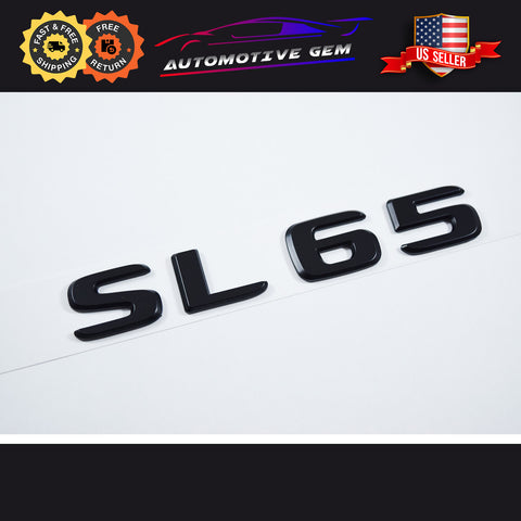 SL65 AMG Emblem Matte Black Rear Trunk Letter Logo Badge Sticker OEM Mercedes