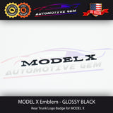 Tesla MODEL X Badge BLACK Letter Emblem Trunk Liftgate Logo Sticker P100D P90D P85D P70D G 1047855-00-A