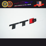 Audi TTS Emblem MATTE BLACK Rear Trunk Lid Letter Badge S Line Logo Nameplate