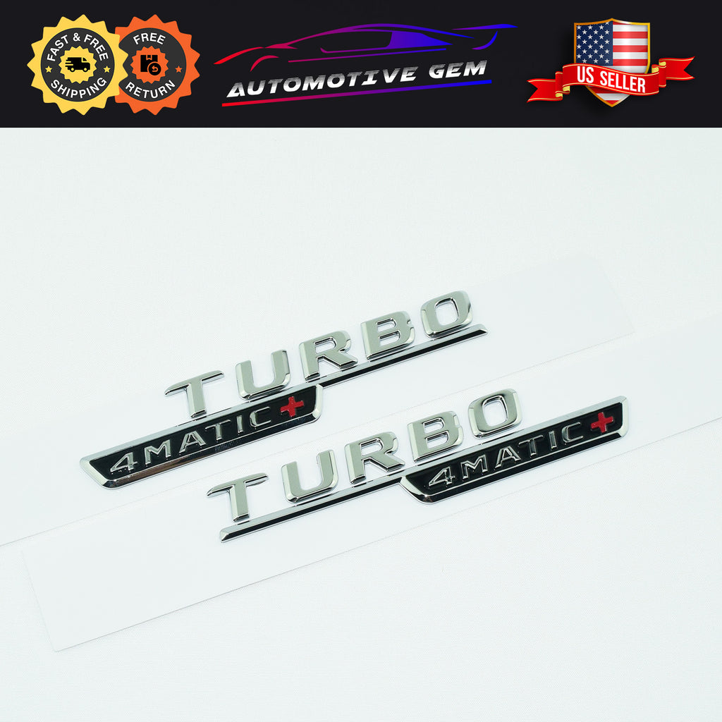 OEM TURBO 4MATIC+ Plus AMG Fender Emblem Badge CHROME Mercedes GLE53 –  Automotive Gem