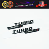 OEM TURBO 4MATIC+ Plus AMG Fender Emblem Badge GLOSS BLACK Mercedes E53 GLE53 GT43 GT53