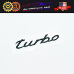 Turbo Emblem Inscription Gloss Black Logo Letter Badge Trunk Lid Nameplate for Porsche OEM