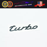 Turbo Emblem Inscription Matte Black Logo Letter Badge Trunk Lid Nameplate for Porsche OEM