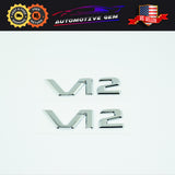 OEM V12 Emblem AMG Fender CHROME Badge Logo Nameplate for Mercedes CL600 S600 SL600