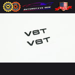 Audi V6T Emblem Matte Black OEM Side Fender Badge A4 A5 A6 A7 S4 S5 S6 Q5 Q7 TT