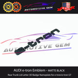 AUDI e-tron Emblem MATTE BLACK Rear Trunk Sign Logo S Line Liftgate OEM etron