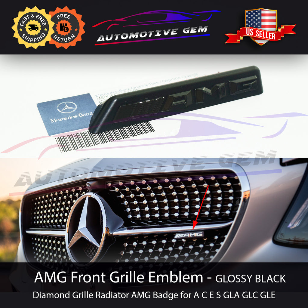 AMG Emblem GT PanAmericana Front Grille Chrome Badge Mercedes Benz