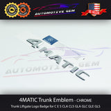 OEM 4MATIC Emblem Chrome AMG Letter Trunk Logo Badge Decoration Sticker Mercedes