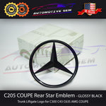 C205 COUPE C63S AMG Mercedes BLACK Star Emblem Rear Trunk Lid Logo Badge C300 2058100018